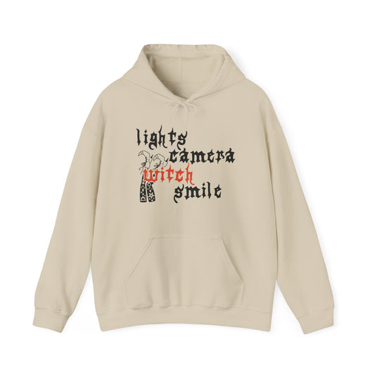 Lights Camera Witch Smile Hoodie