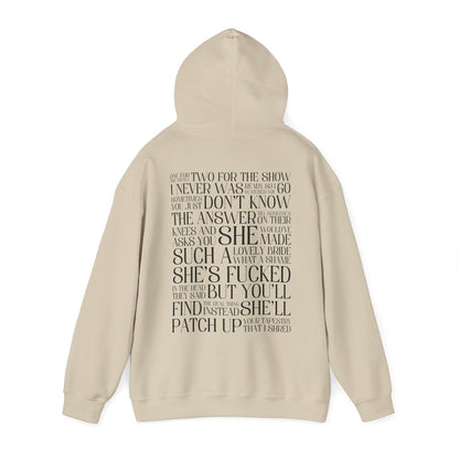 Champagne Problems (lyrics on back) Hoodie