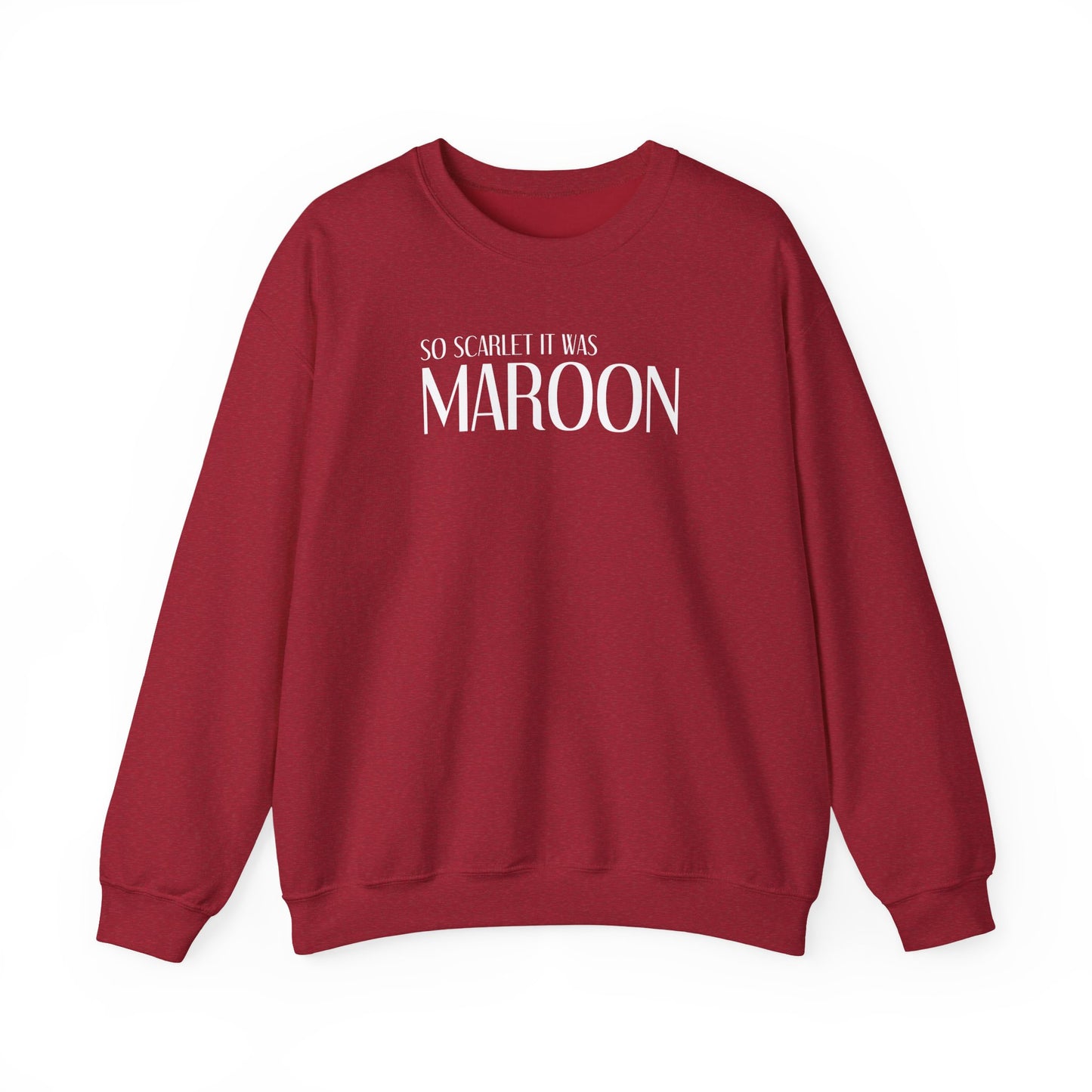 Maroon (lyrics on back, clean version) Crewneck Sweatshirt