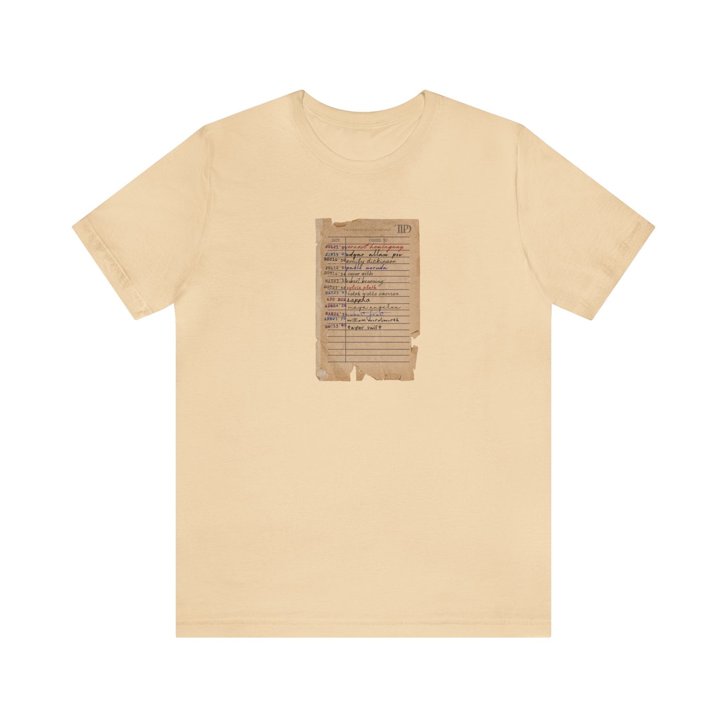 Poets Library Card Tshirt