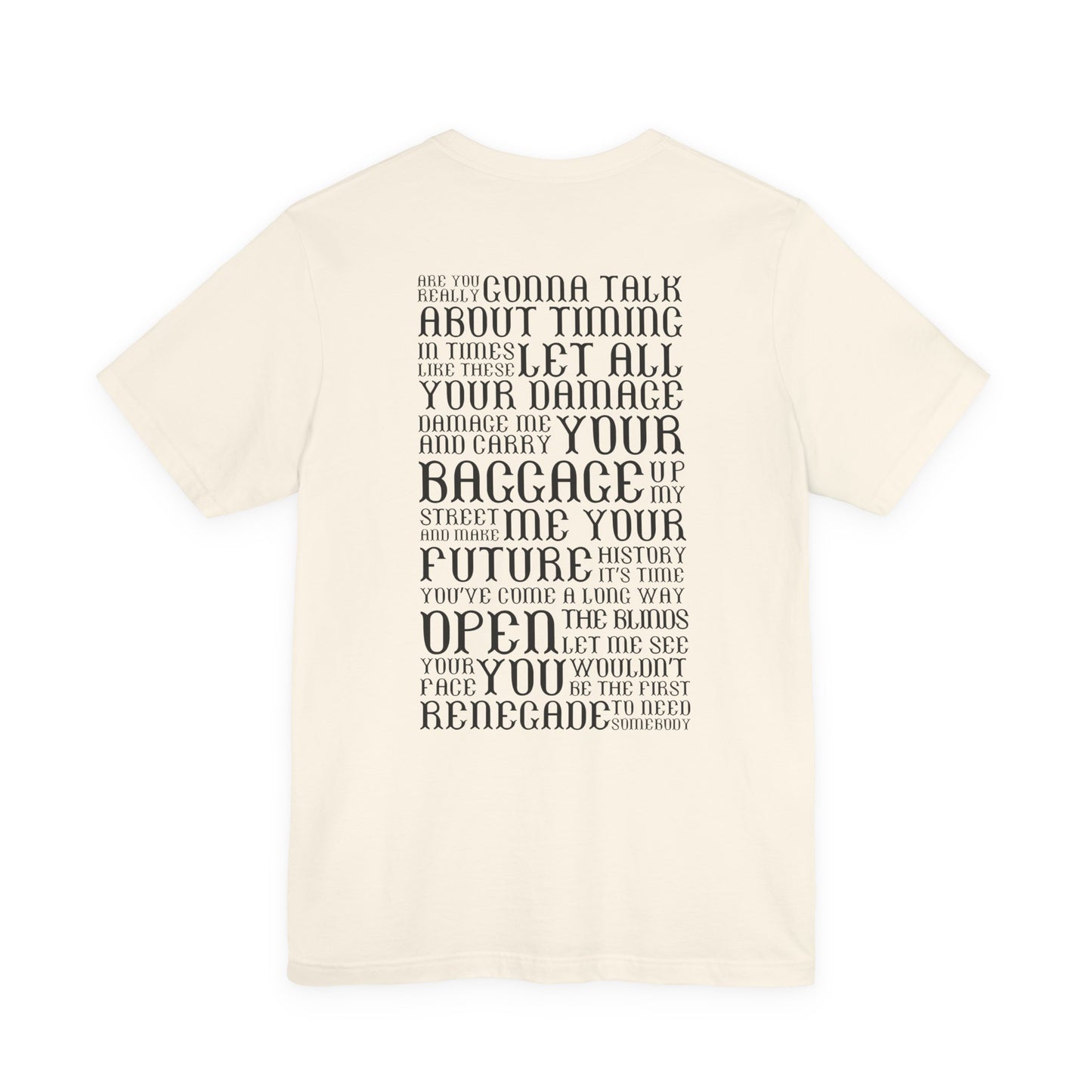 Renegade (lyrics on back) tshirt