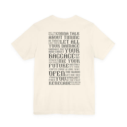 Renegade (lyrics on back) tshirt