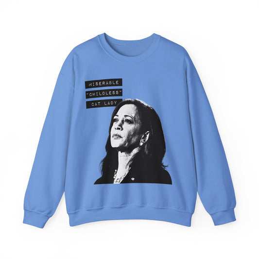 Miserable "Childless" Cat Lady Crewneck Sweatshirt