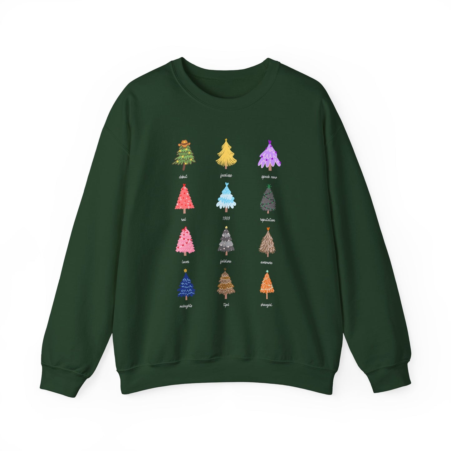 Eras Christmas Trees Crewneck Sweatshirt