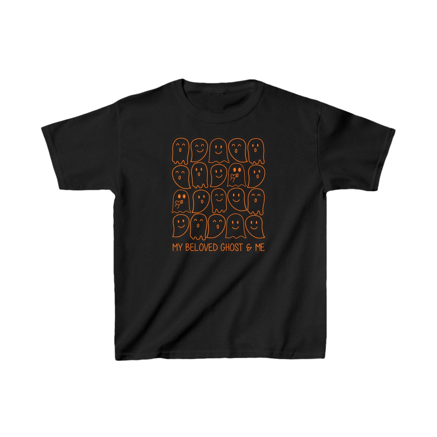 My Beloved Ghost & Me (orange ghosts) Kids Heavy Cotton™ Tee