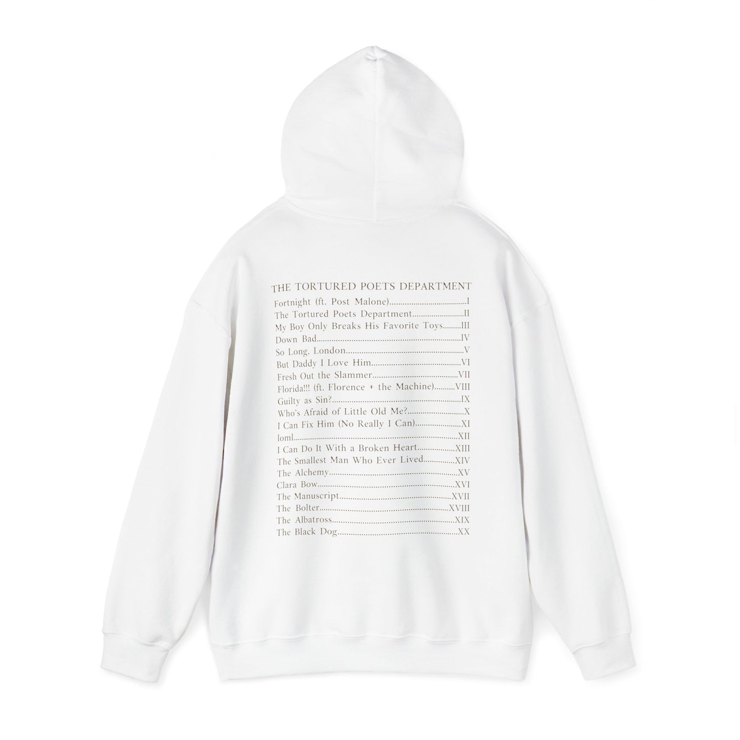 TTPD Tracklist (on back) Hoodie