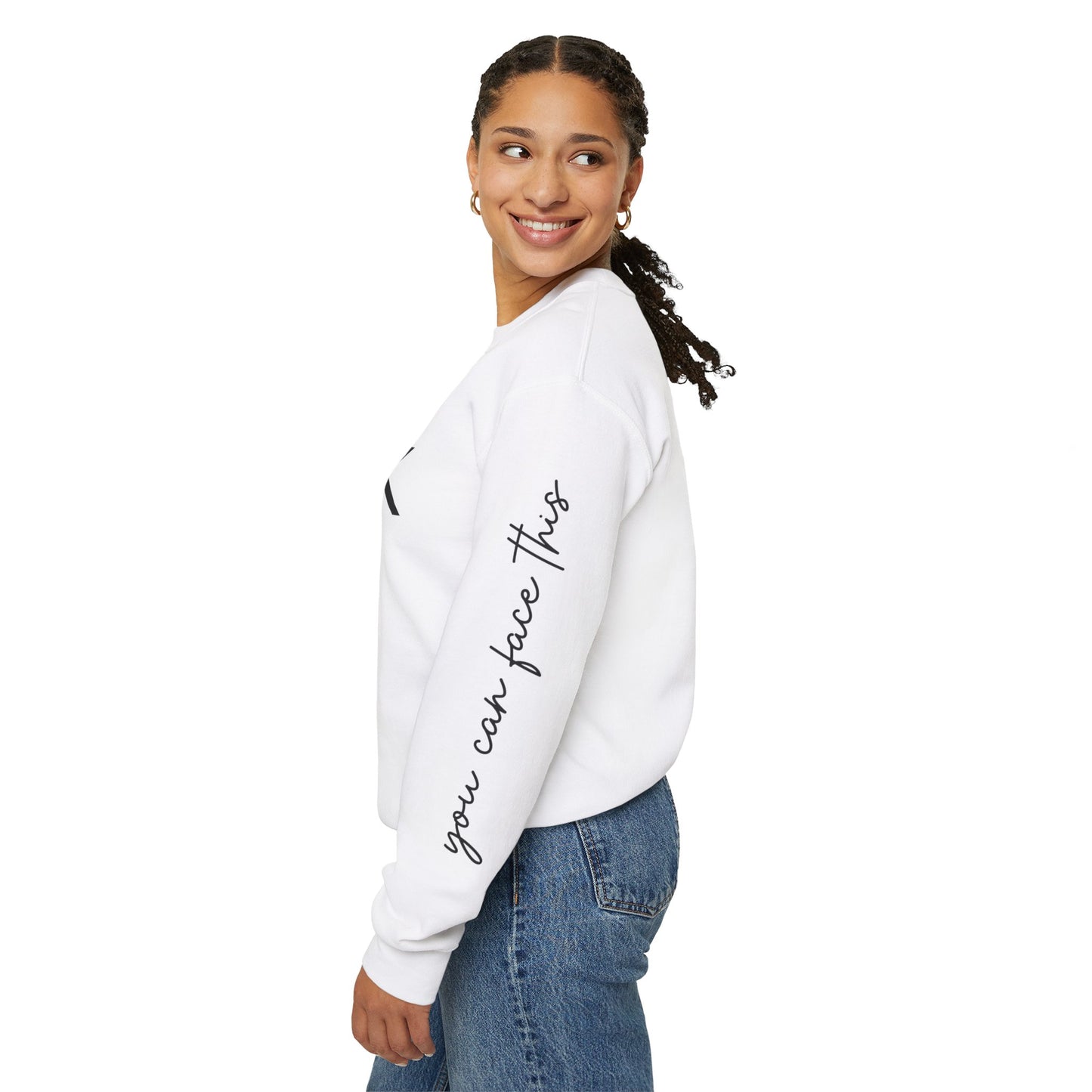 YOYOK You Can Face This Crewneck Sweatshirt