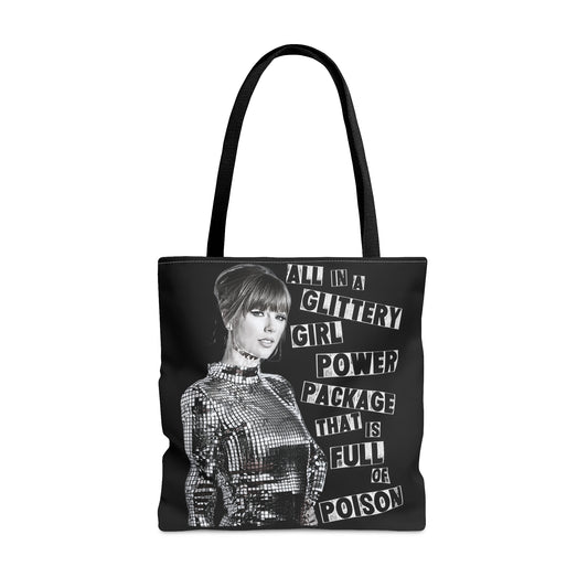 Glittery Girl Power Tote Bag