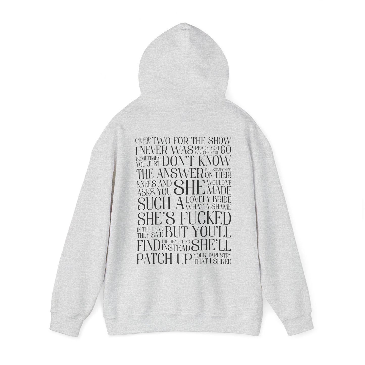 Champagne Problems (lyrics on back) Hoodie