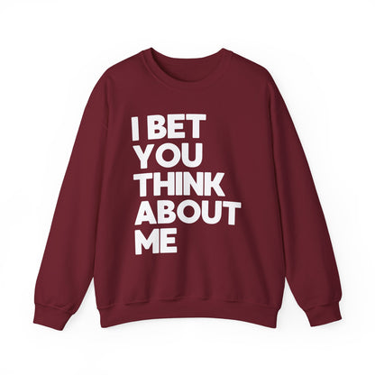 I Bet You Think About Me (lyrics on back) Crewneck Sweatshirt