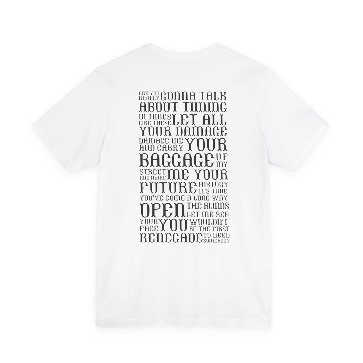 Renegade (lyrics on back) tshirt