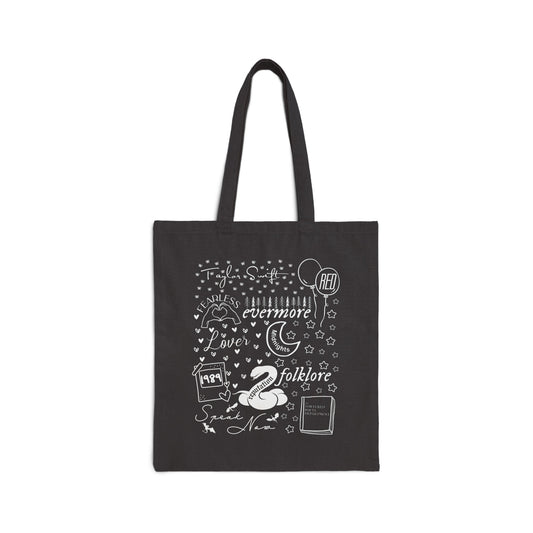 Eras Albums Collage Cotton Canvas Tote Bag