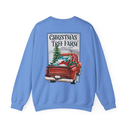 Christmas Tree Farm Crewneck Sweater (image on back)