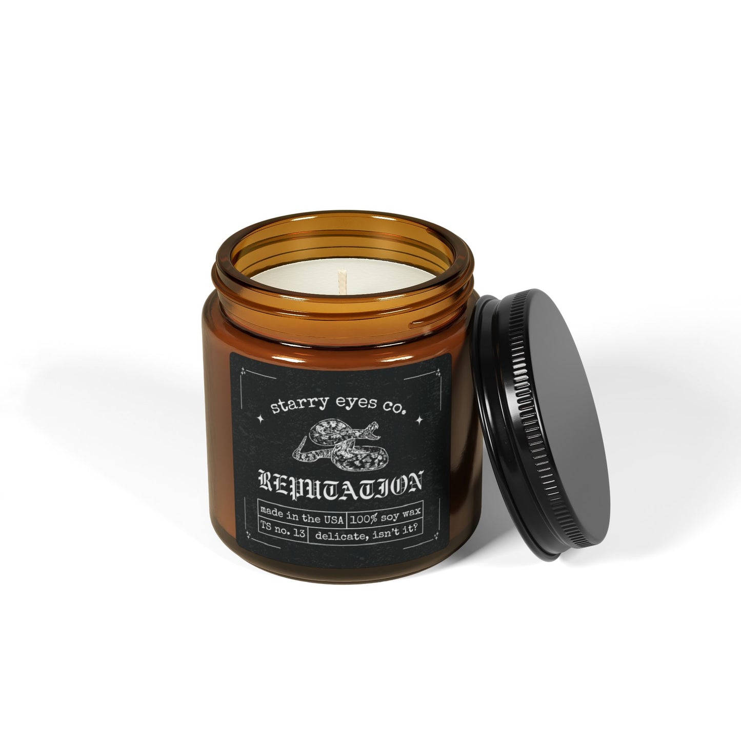 reputation Scented Soy Candle (Multi-Size, Amber Jar)