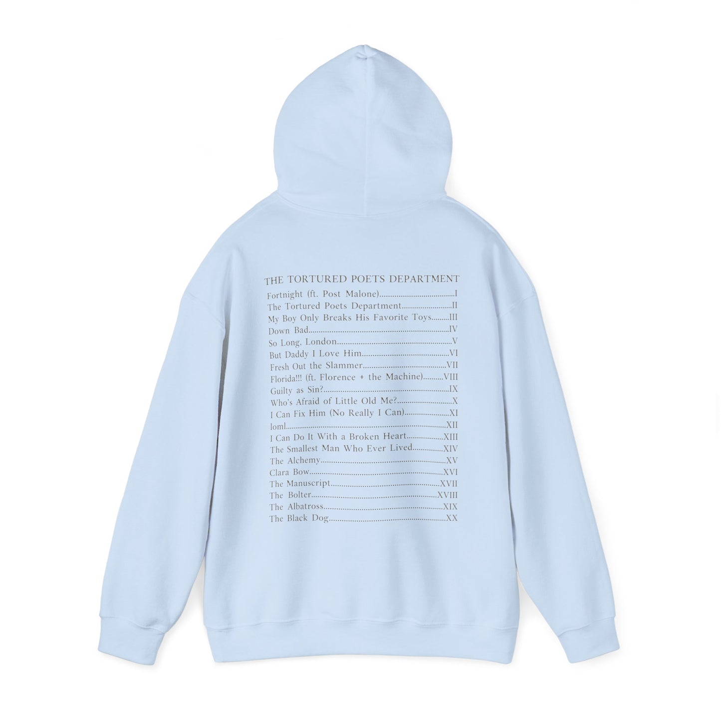 TTPD Tracklist (on back) Hoodie