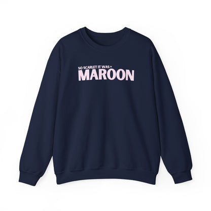 Maroon Lyrics Crewneck Sweatshirt