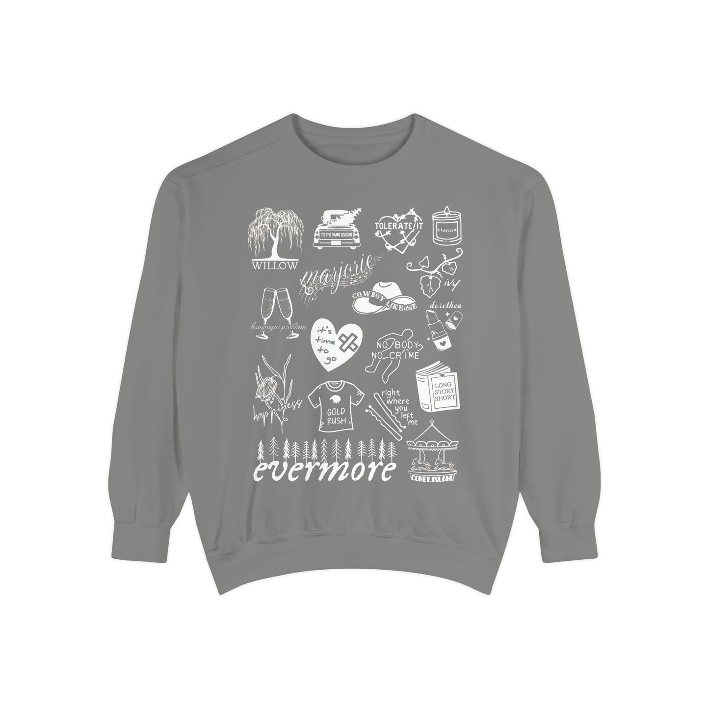 evermore collage comfort colors sweatshirt