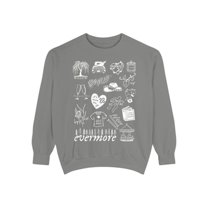 evermore collage comfort colors sweatshirt