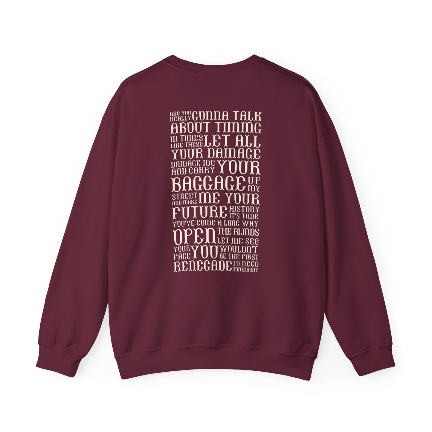 Renegade Lyrics Crewneck Sweatshirt