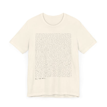 All Too Well 10 Minute Version Tshirt