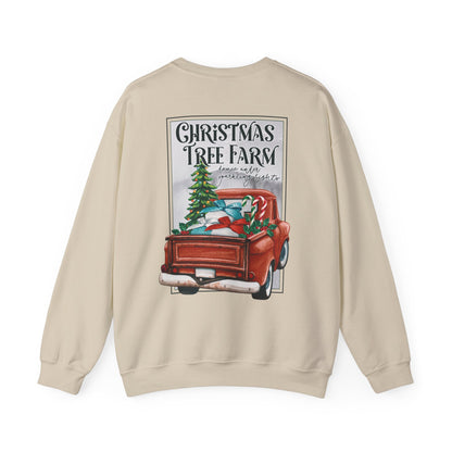 Christmas Tree Farm Crewneck Sweater (image on back)