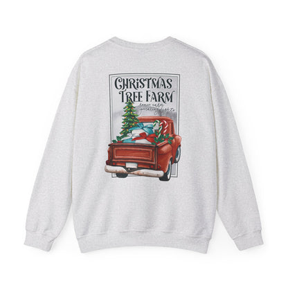 Christmas Tree Farm Crewneck Sweater (image on back)