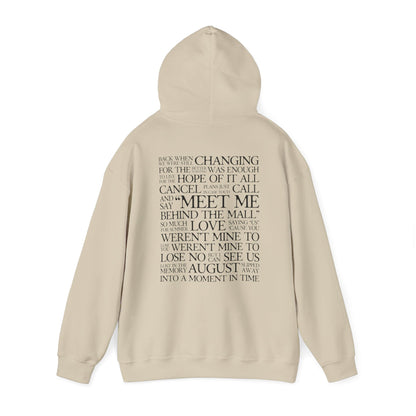 August (lyrics on back) Hoodie