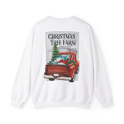 Christmas Tree Farm Crewneck Sweater (image on back)