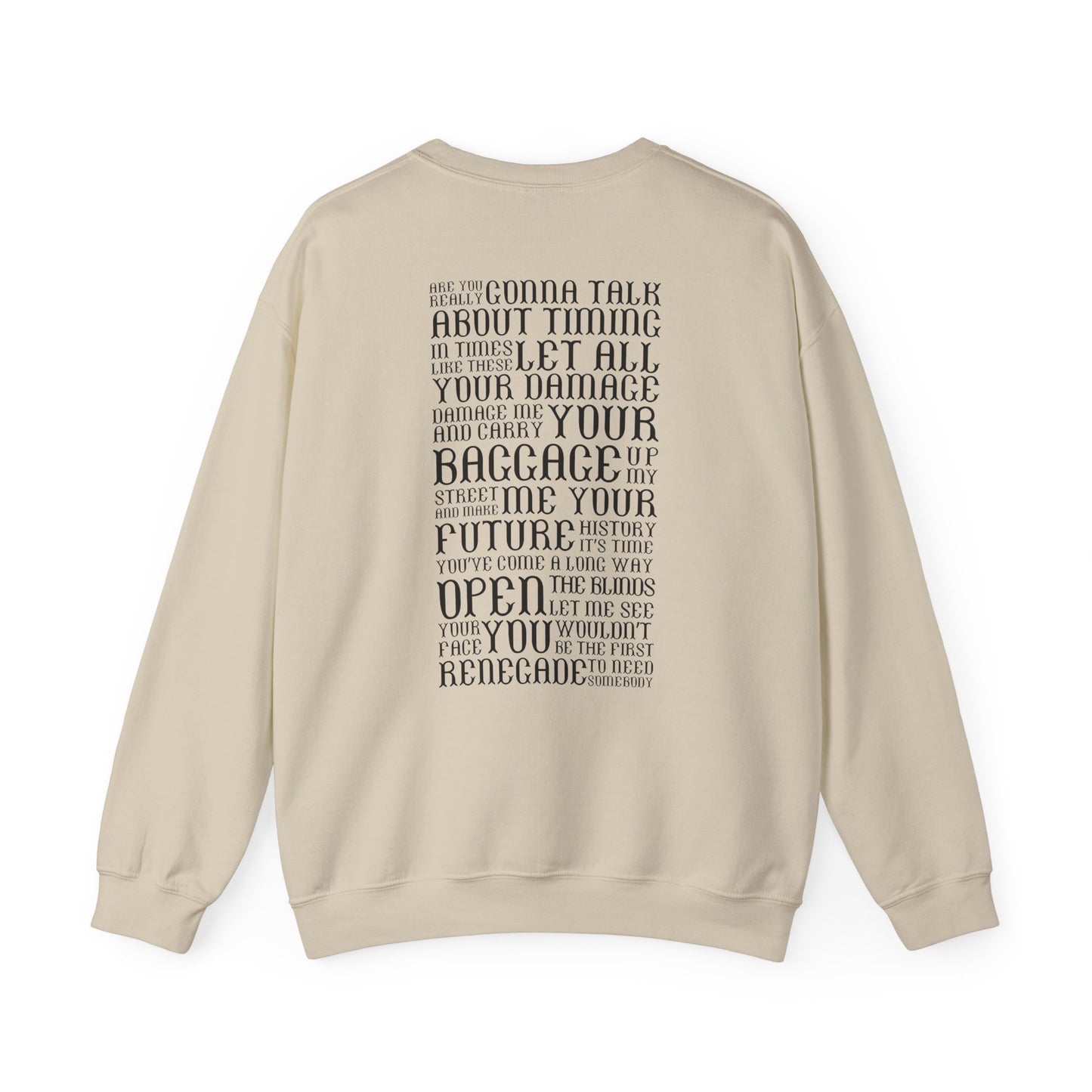 Renegade Lyrics Crewneck Sweatshirt