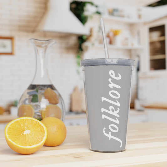 Folklore Plastic Tumbler with Straw