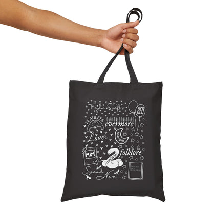 Eras Albums Collage Cotton Canvas Tote Bag