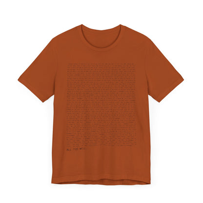 All Too Well 10 Minute Version Tshirt
