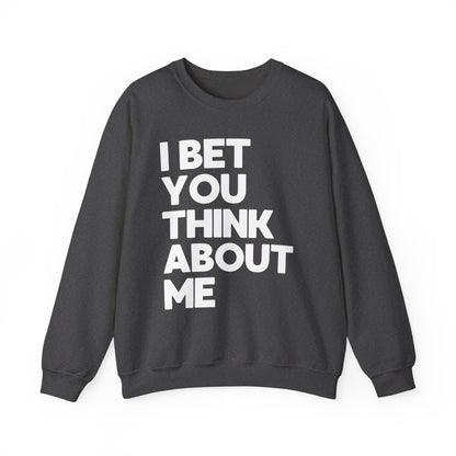 I Bet You Think About Me (lyrics on back) Crewneck Sweatshirt