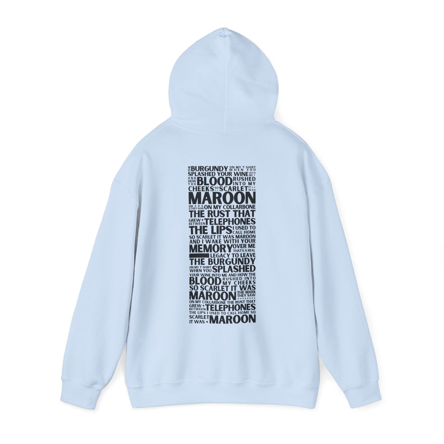 Maroon Lyrics Hoodie (clean lyrics)