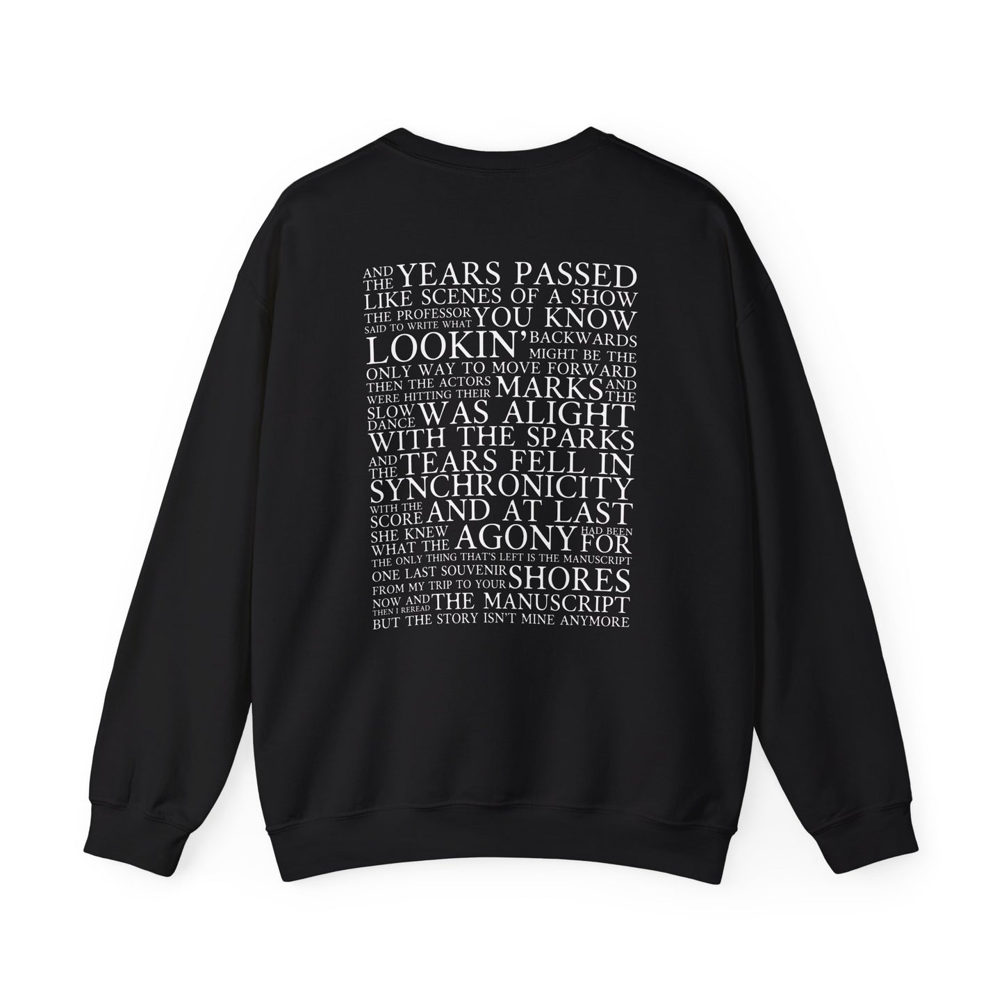 The Manuscript (lyrics on back) Crewneck Sweatshirt