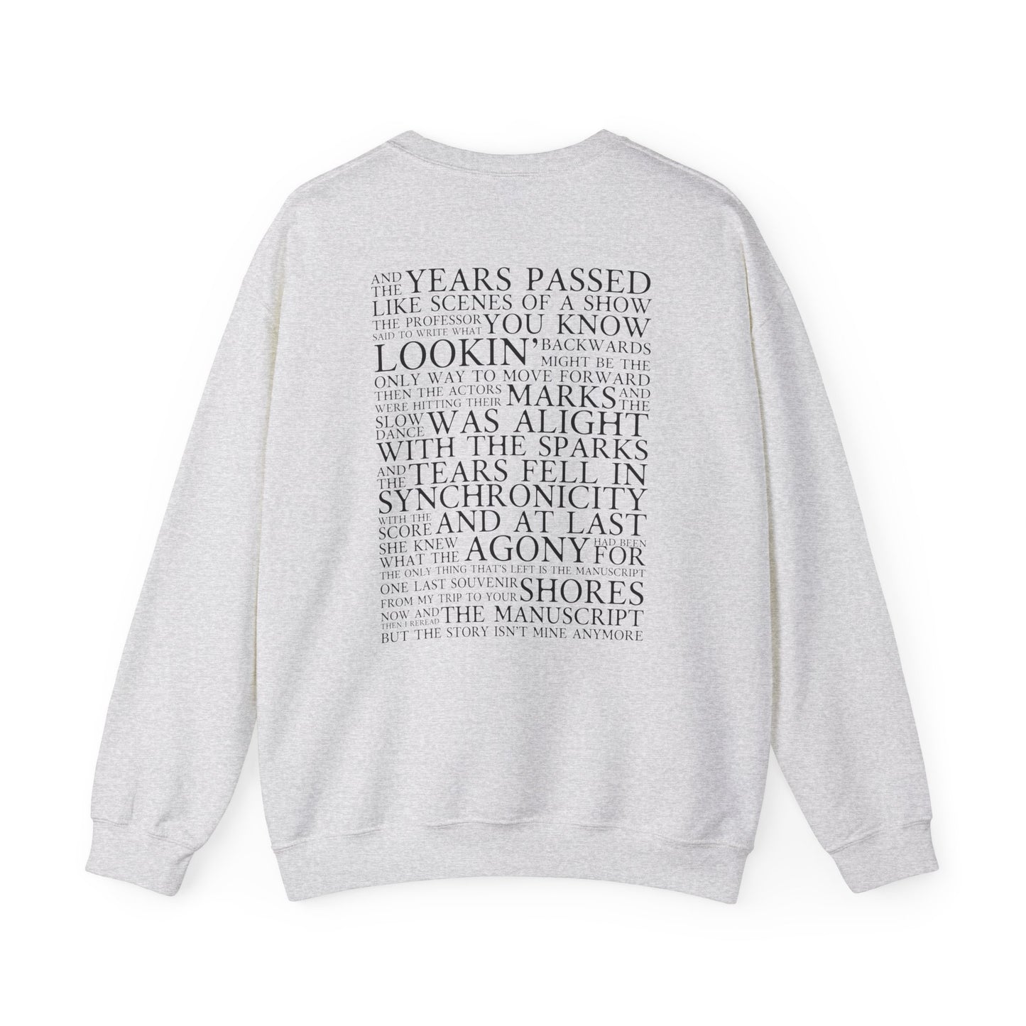 The Manuscript (lyrics on back) Crewneck Sweatshirt