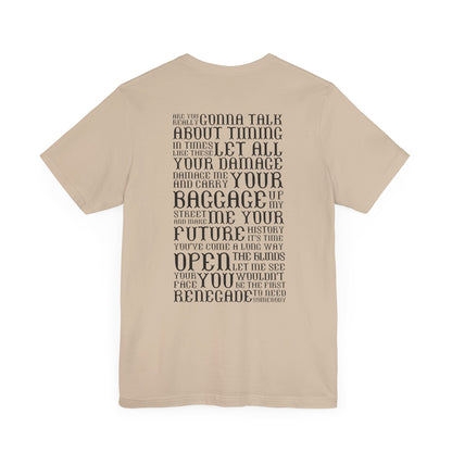 Renegade (lyrics on back) tshirt