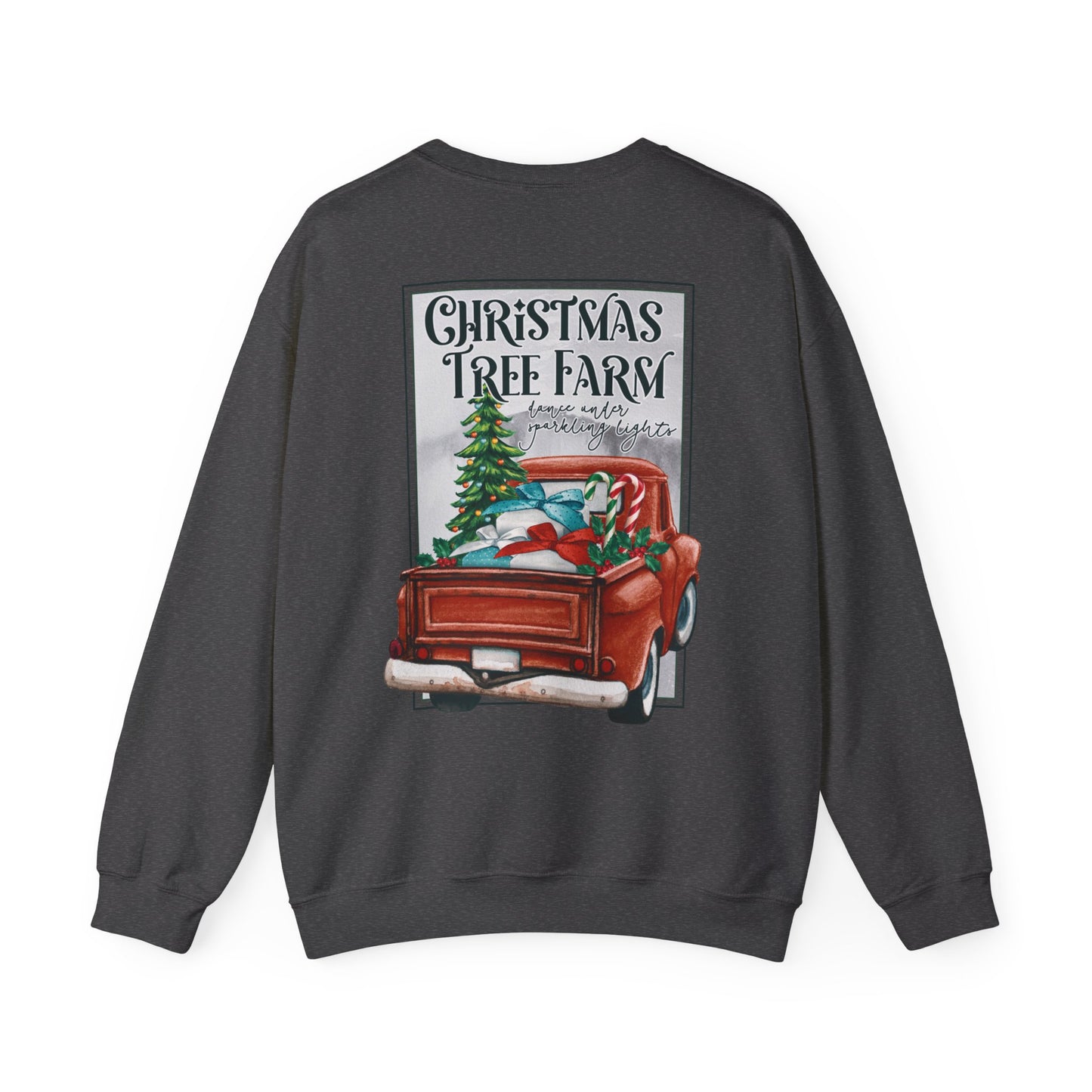 Christmas Tree Farm Crewneck Sweater (image on back)