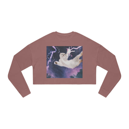 Cat Cropped Sweatshirt/ Swiftie Cat Sweater Cropped