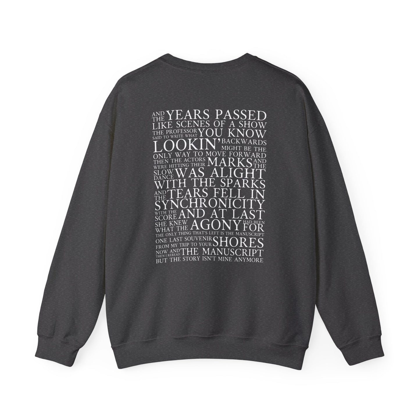 The Manuscript (lyrics on back) Crewneck Sweatshirt