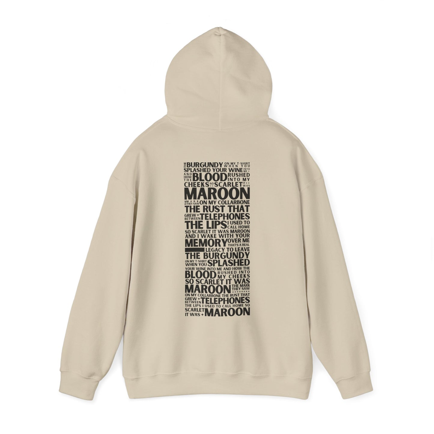 Maroon Lyrics Hoodie (clean lyrics)