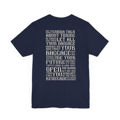 Renegade (lyrics on back) tshirt