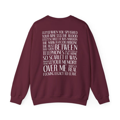 Maroon (lyrics on back) Crewneck Sweatshirt