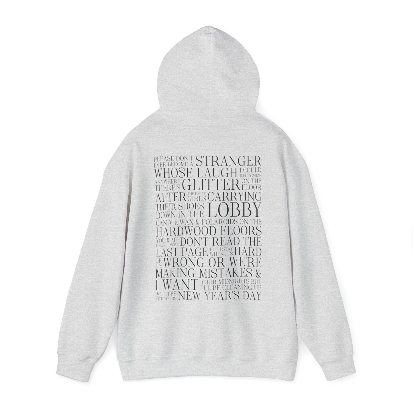 New Years Day (lyrics on back) Hoodie