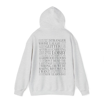 New Years Day (lyrics on back) Hoodie