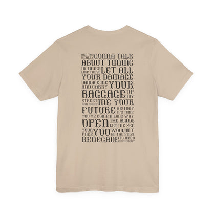 Renegade (lyrics on back) tshirt