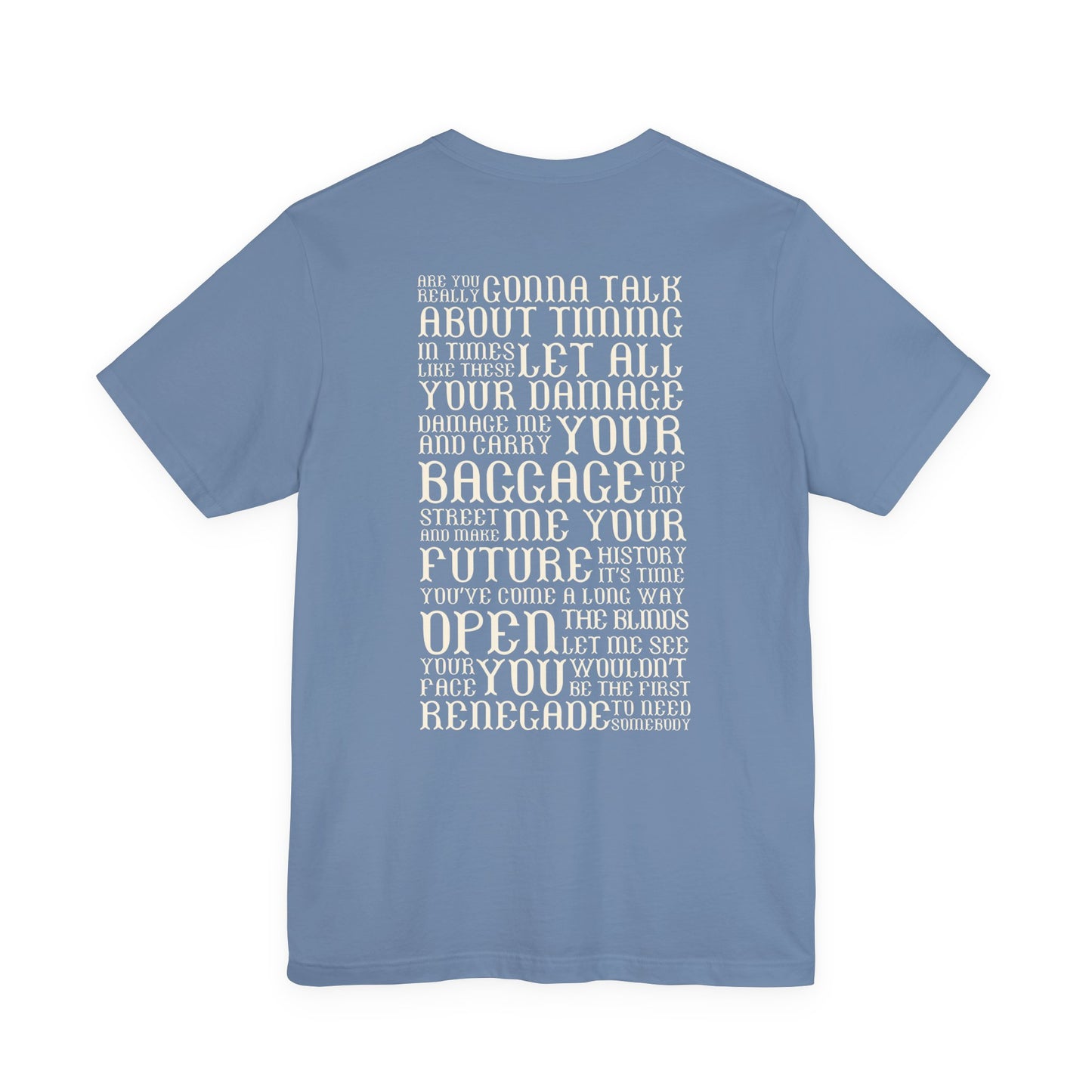 Renegade (lyrics on back) tshirt