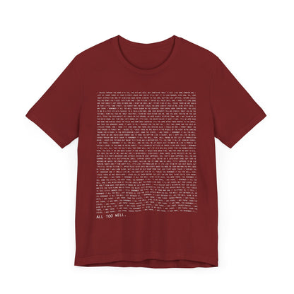 All Too Well 10 Minute Version Tshirt