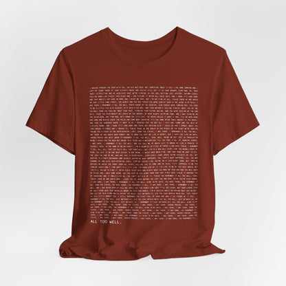 All Too Well Ten Minute Version Tshirt