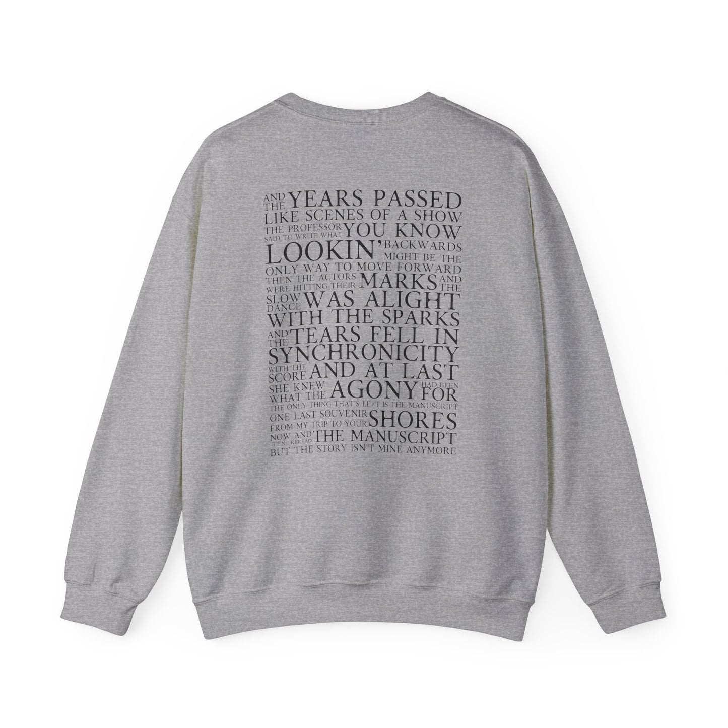 The Manuscript (lyrics on back) Crewneck Sweatshirt